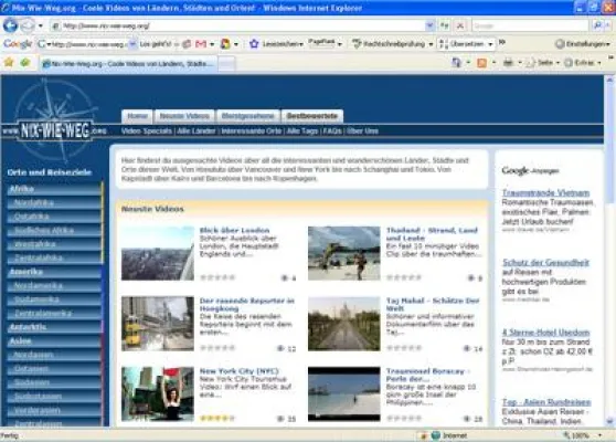 Bild: Nix-Wie-Weg.org startet mit Reise-Videos aus aller Welt