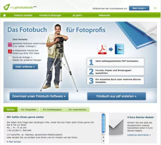 myphotobook startet PDF-Druckservice "myphotobook pro" Bild: myphotobook startet PDF-Druckservice "myphotobook pro"