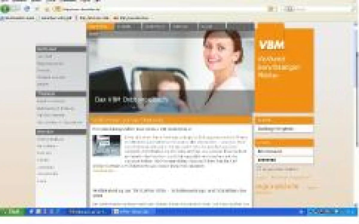 Screenshot vbm-Webseite