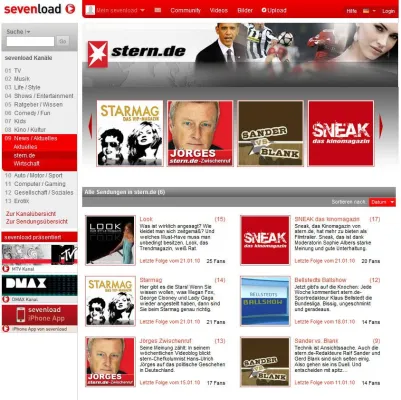 Bild: stern.de mit Branded Channel bei sevenload
