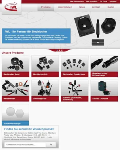 Bild: blechlocher-shop.de : Neuer Online-Shop von IWL – Sauber gelocht.