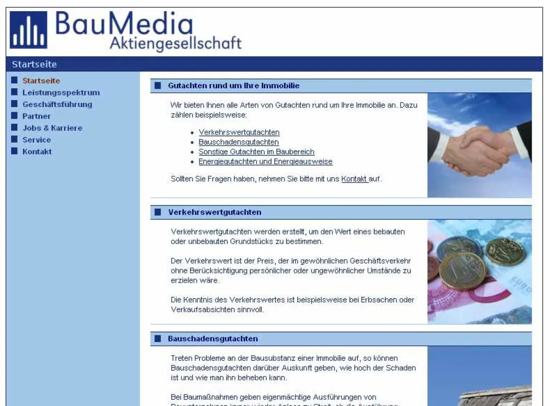 Screenshot BauMedia AG