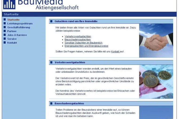 Bild: Vermittlung von Gutachten in der Immobilienwirtschaft