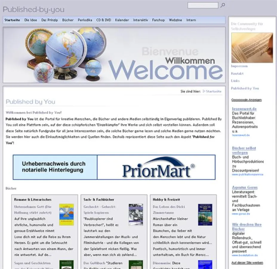 Published By You - Das Portal für Autoren und Selbstverleger