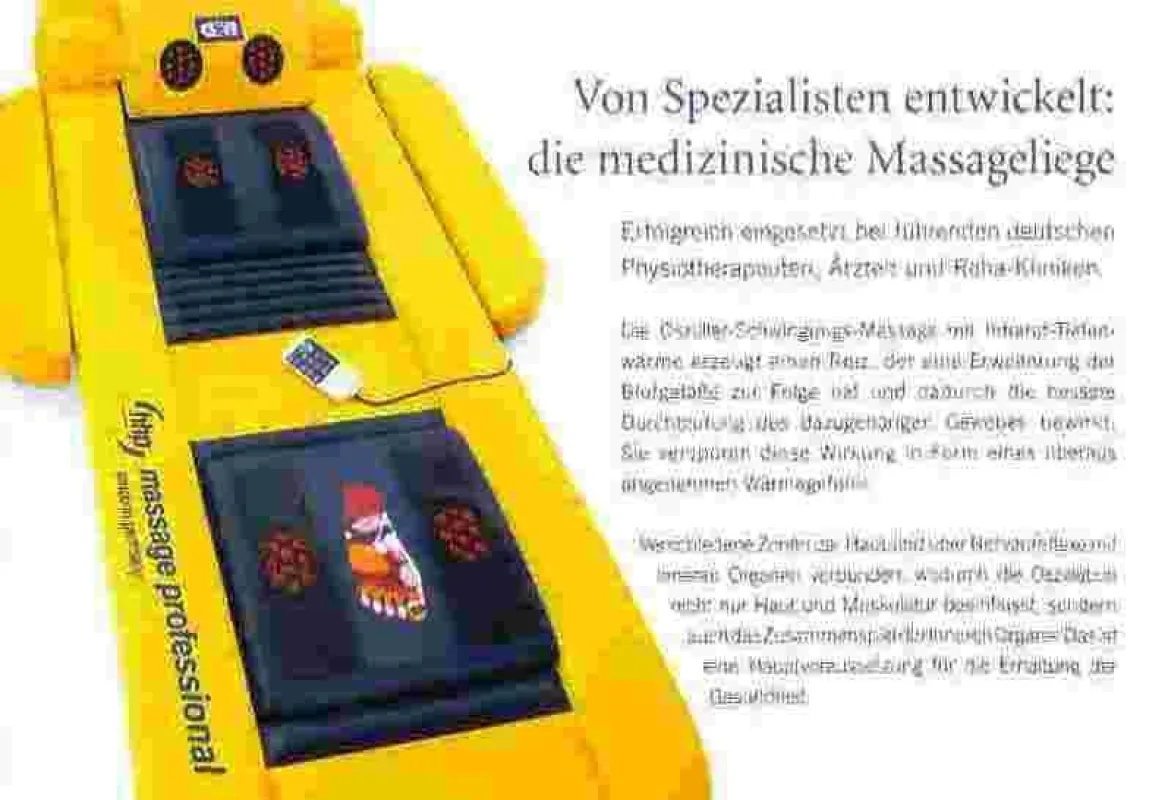 Die Liege wird medizinisch von 2000 Ärzten in Deutschland empfohlen