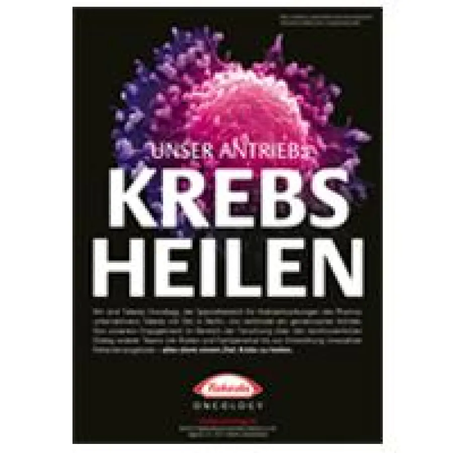 Eines der vier Fach-Anzeigenmotive von Takeda Oncology
