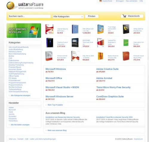 Bild: Re-Launch des Waltersoftware Onlineshop