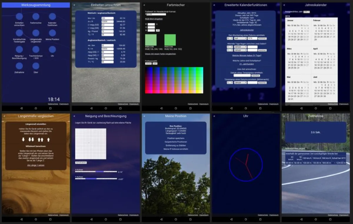 Werkzeugsammlung für Android