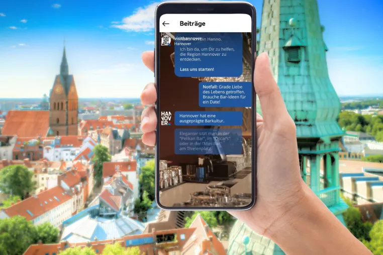 Frag Hanno! Neuer Chatbot der Hannover Marketing & Tourismus GmbH Bild: Frag Hanno! Neuer Chatbot der Hannover Marketing & Tourismus GmbH