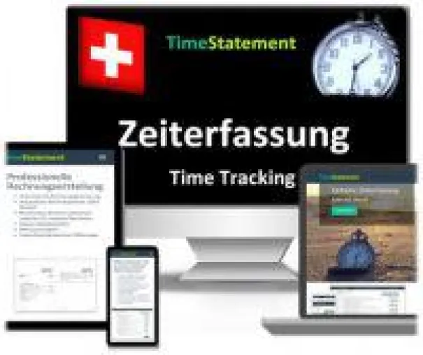 Bild: Zeiterfassung & Kostenerfassung mit professioneller Rechnung und Berichtsgenerierung