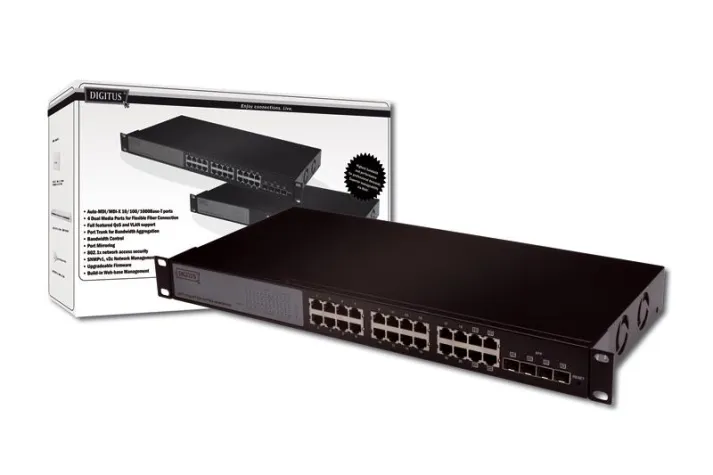 Bild: Managebare DIGITUS® Switche bringen hohe Bandbreite, Portdichte und SFP-Ports