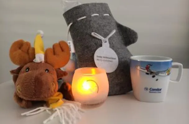 Bild: Condor zaubert Weihnachtsstimmung über den Wolken