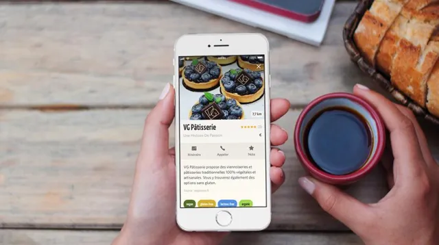 Bild: Neue vegane Restaurantführer-App in Frankreich veröffentlicht