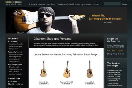 Bild: Neue Musik Laden - Gitarren-Versand setzt auf Nutzerfreundlichkeit
