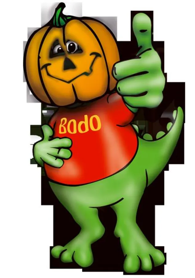 Maskottchen Bodo im Halloween-Fieber