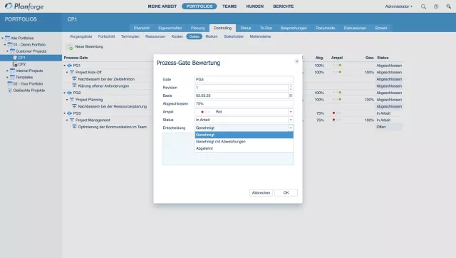 Planforge ermöglicht Verfolgung des Produktreifegrads mit neuer Gate Management Option Bild: Planforge ermöglicht Verfolgung des Produktreifegrads mit neuer Gate Management Option