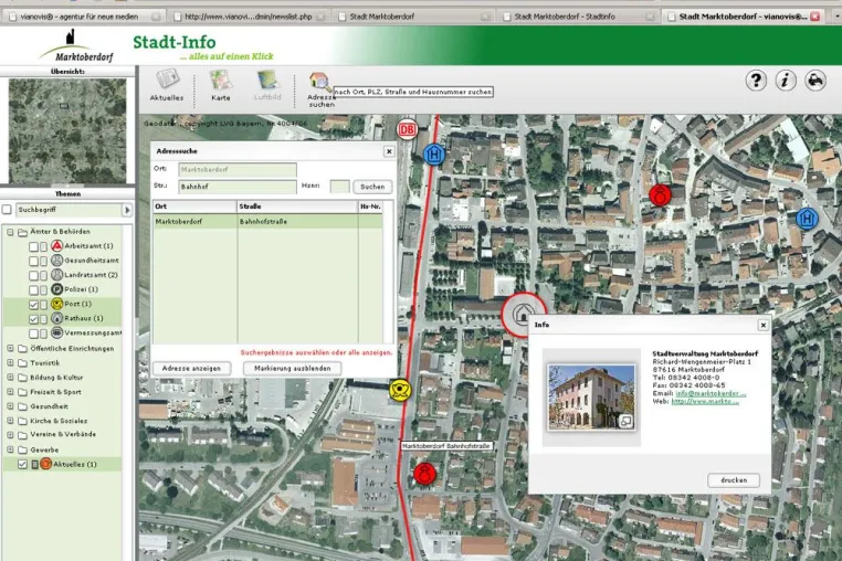 Bild: Stadt Marktoberdorf - Upgrade des Stadtplanes jetzt online