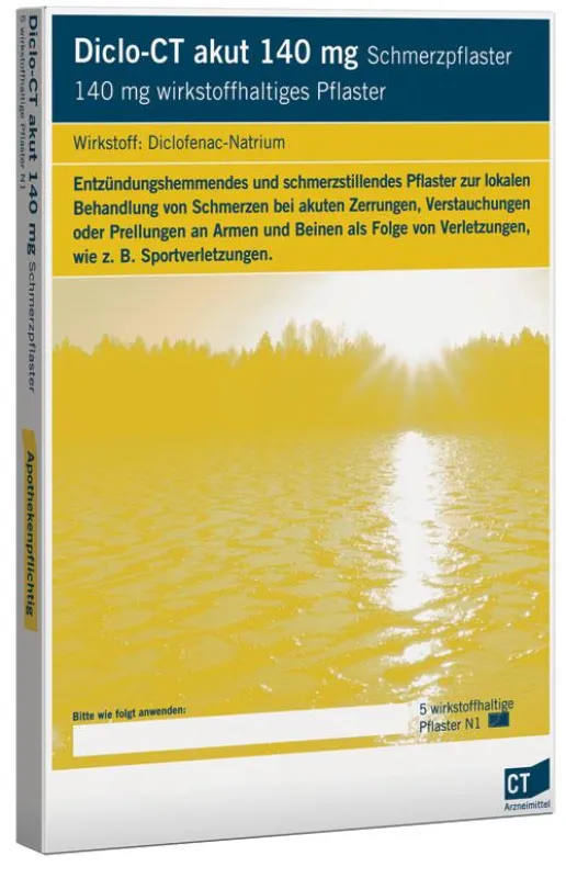 Das neue Diclo-CT akut 140 mg Schmerzpflaster wirkt, wo es weh tut.