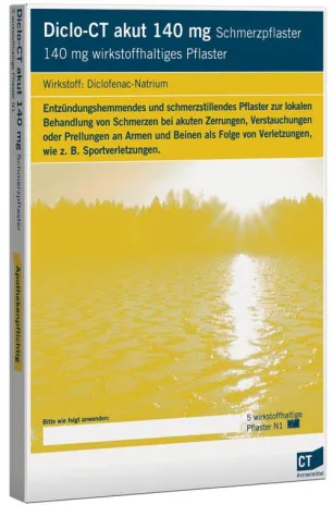 Bild: CT-Firstline-Ticker - Wirkt, wo's weh tut - Diclo-CT akut 140 mg Schmerzpflaster