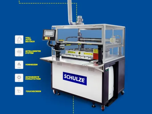 Bild: Vollautomatische Tassenpresse - Schulze BluePRESSLine MUG-15 Turbo
