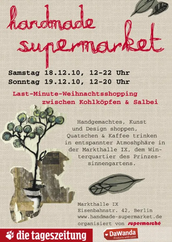Flyer zum handmade supermarket