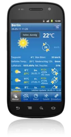 Bild: Schöner, schneller, weiter: Die neue Version von WeatherPro for Android 1.5