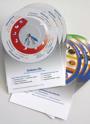 Diabetes-Uhr: Besser aufgeklärt - besser eingestellt. Bild: Diabetes-Uhr: Besser aufgeklärt - besser eingestellt.