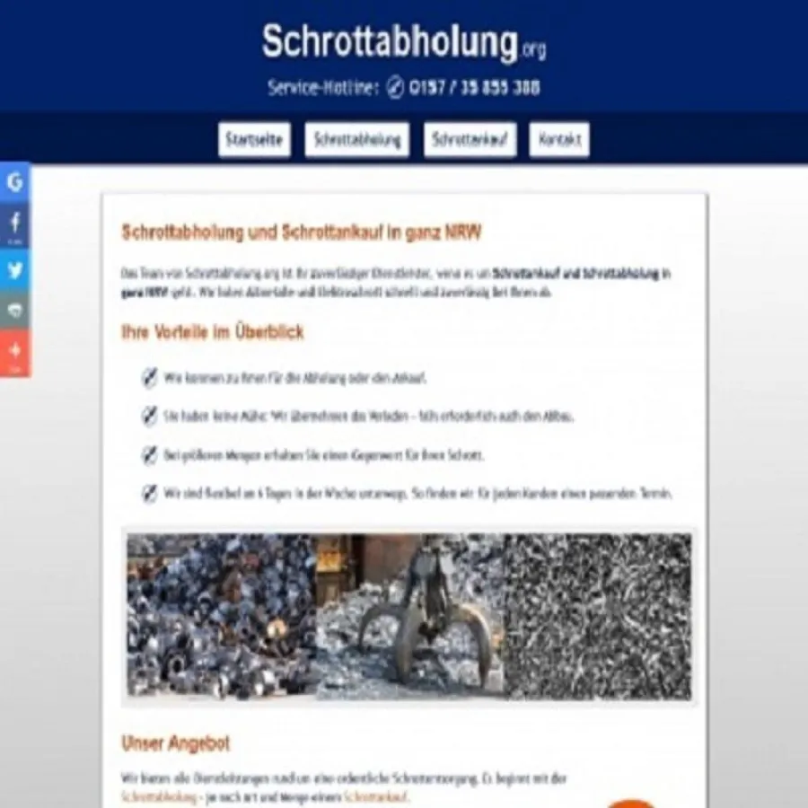 Schrottabholung in Nordrhein Westfalen