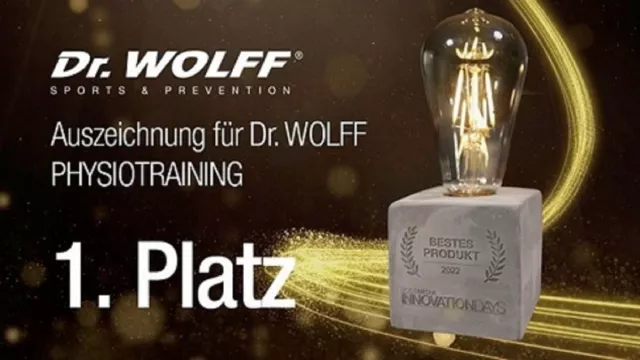 Bild: Auszeichnung für Dr.Wolff PHYSIO-TRAINING 1.Platz