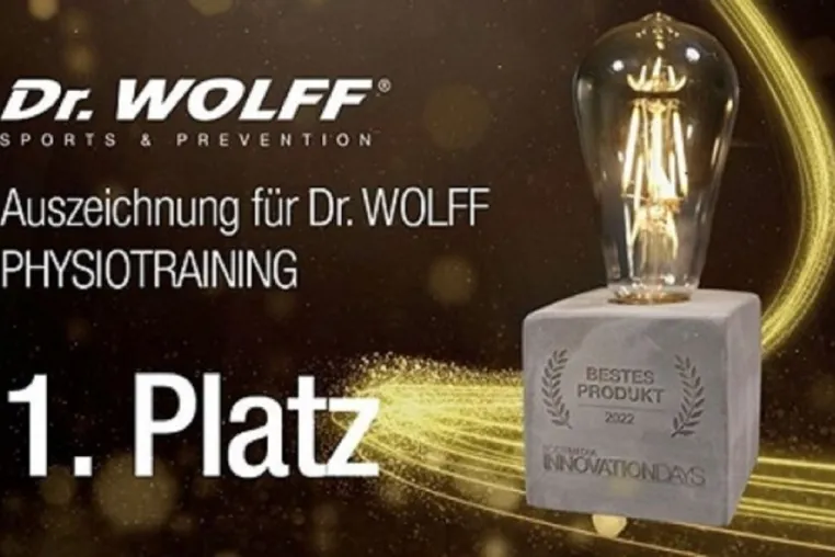 Bild: Auszeichnung für Dr.Wolff PHYSIO-TRAINING 1.Platz