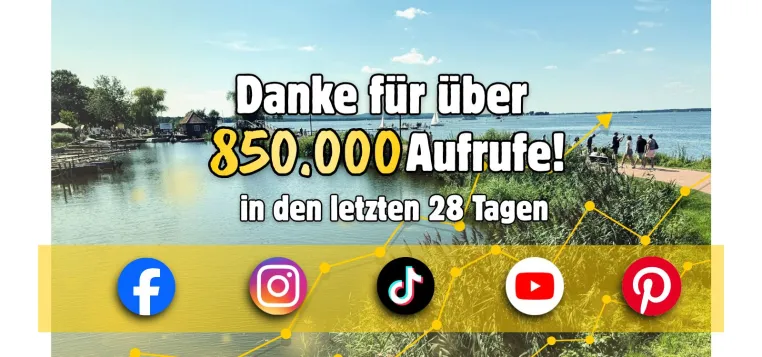 Über 850.000 Aufrufe in 28 Tagen: Steinhude-am-Meer.de stellt neuen Reichweitenrekord auf Social Media auf Bild: Über 850.000 Aufrufe in 28 Tagen: Steinhude-am-Meer.de stellt neuen Reichweitenrekord auf Social Media auf