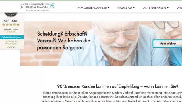 Gilbers Baasch Immobilien - zuverlässiger Immobilienmakler Trier Bild: Gilbers Baasch Immobilien - zuverlässiger Immobilienmakler Trier