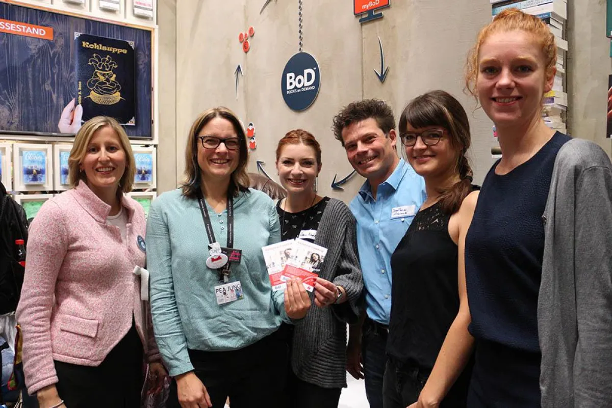 Iris Kirberg (BoD), Pea Jung (Romance-Mentorin), Laura Newman (Fantasy-Mentorin), Jean-Pascal Anserm