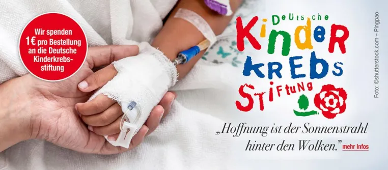 Bild: Mit Möbelhandel im Stillen Gutes tun - moebeldeal.com spendet an Kinderkrebsstiftung