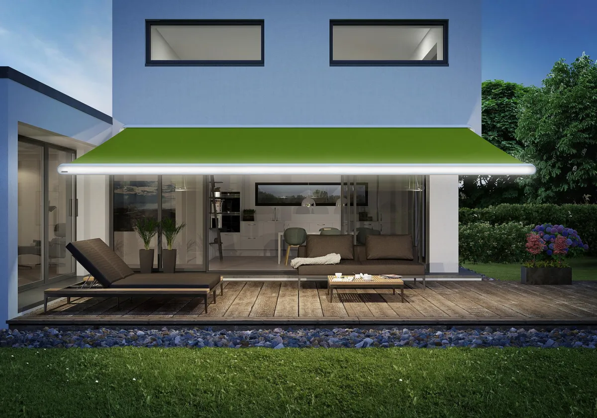 Hochwertige Markisen von heute sind Designprodukte mit komfortabler Technik wie z.B. von markilux.