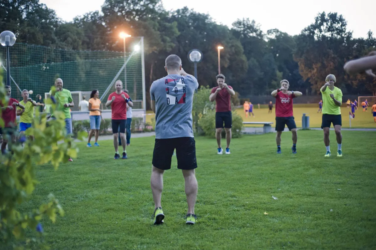 Bereits 2018 begeisterte der Profiboxer beim BKK Mobil Oil-Lauftreff. Foto: Silvia Béres