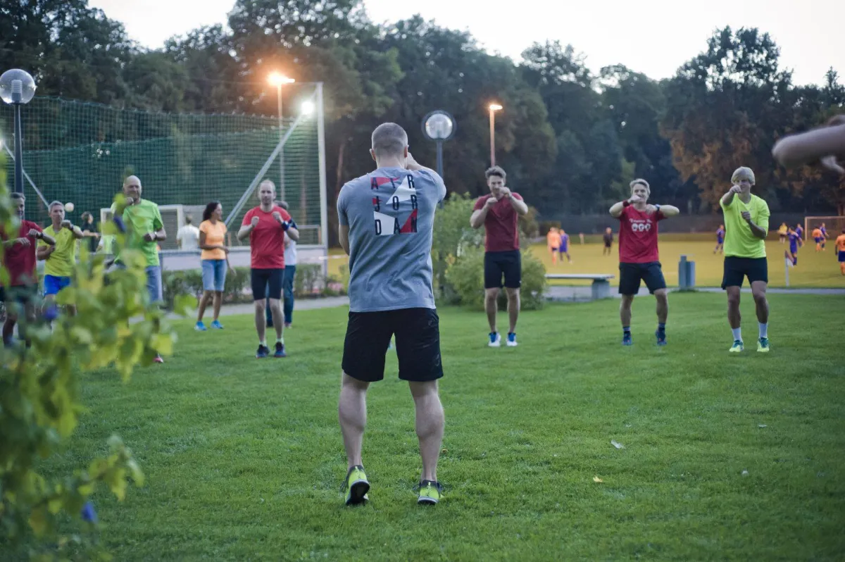 Bereits 2018 begeisterte der Profiboxer beim BKK Mobil Oil-Lauftreff. Foto: Silvia Béres