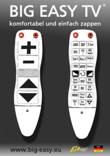 Bild: Weltneuheit: Die "universal-design"-Fernbedienung: BIG EASY TV