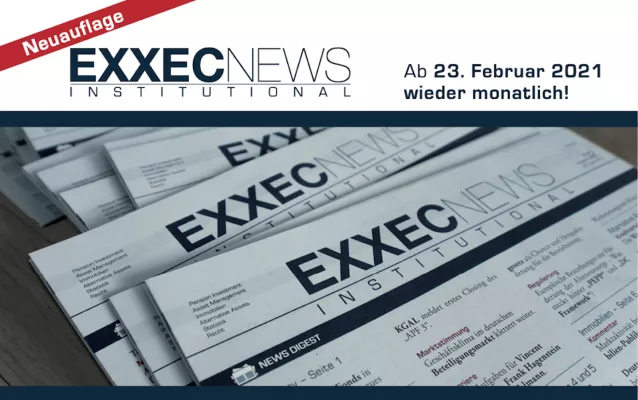 Neuerscheinung ab 23. Februar 2021: EXXECNEWS INSTITUTIONAL Bild: Neuerscheinung ab 23. Februar 2021: EXXECNEWS INSTITUTIONAL