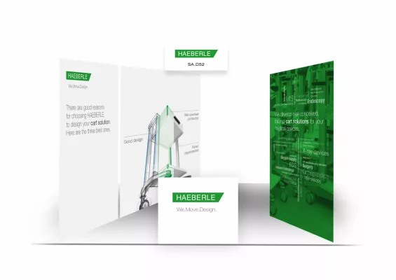 Bild: HAEBERLE mit der GHA auf der Arab Health in Dubai – Stand SA. D52