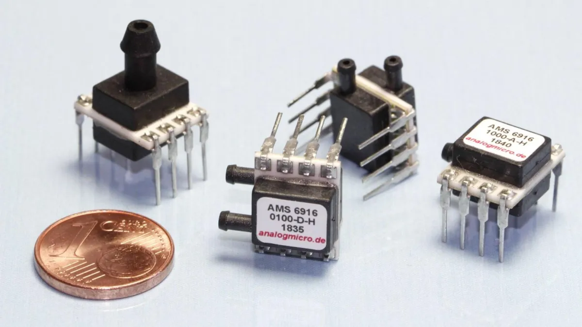 Miniatur-Drucksensor AMS 6916 mit analogem Ausgang