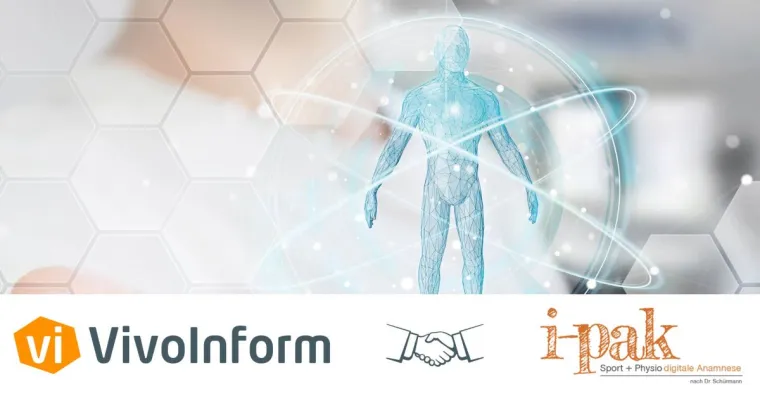 Praxissoftware integriert die digitale Anamnese (Partnerschaft: VivoInform & i-pak) Bild: Praxissoftware integriert die digitale Anamnese (Partnerschaft: VivoInform & i-pak)