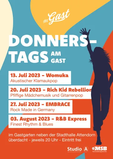 Bild: Donnertags am Gast: Open-Air-Livemusik hoch oben mit traumhaftem Blick über Attendorn