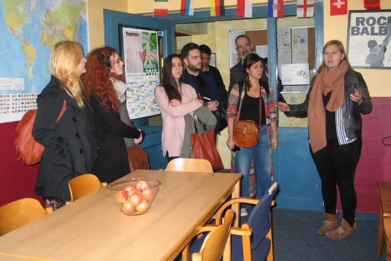 Bild: Griechische Delegation im Rahmen des EU Projektes VET for Migration zu Gast im CJD Frechen