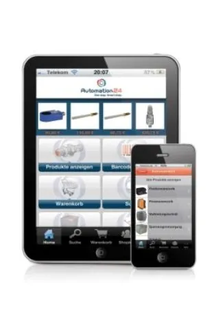 Bild: Automation24 als App - Smart(phone) Shopping für Automatisierungstechnik