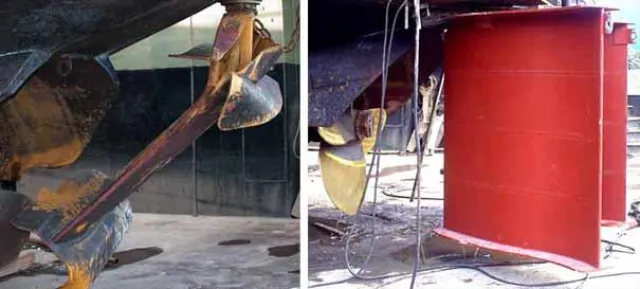 Binnenschiff havariert im Emmericher Hafen Bild: Binnenschiff havariert im Emmericher Hafen