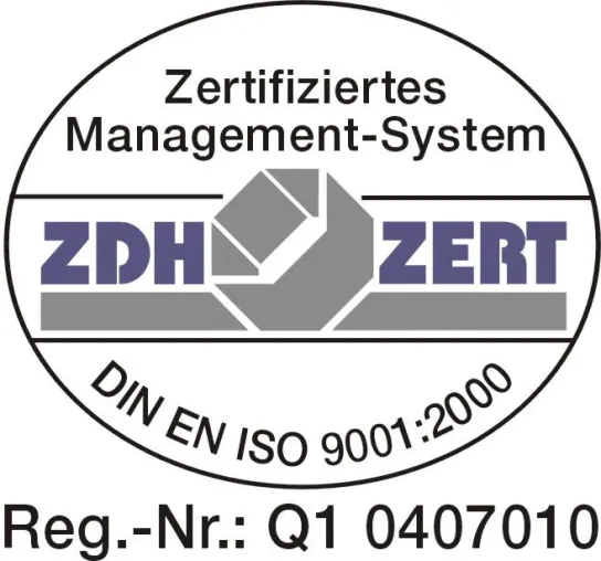 Bild: ZDH-ZERT GmbH zertifiziert das QM-System der DEUFAG Deutsche Facilitec Gesellschaft mbH DIN EN ISO 9001:2000