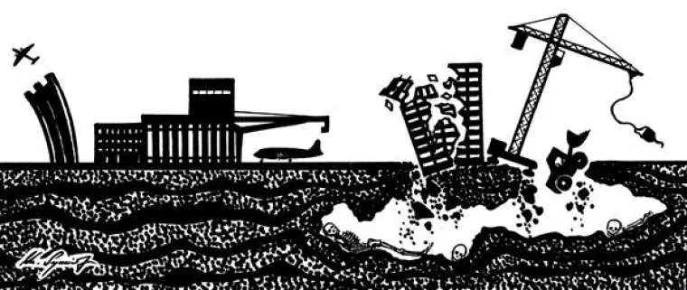 Bild: Respekt vor der Geschichte vor dem Flughafen Tempelhof