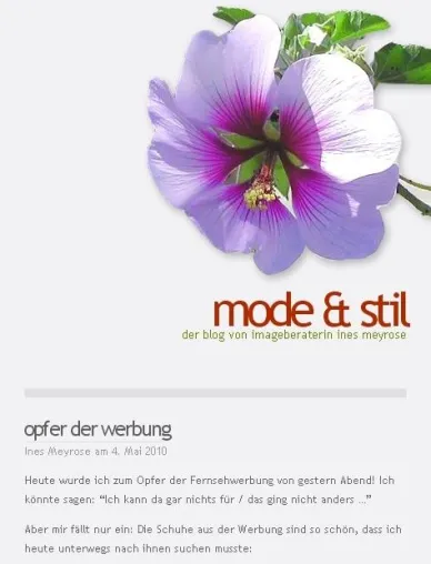 Bild: Mode, Stil, Image - neuer Blog aus Hamburg