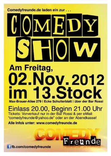 Comedy Mix Show am Freitag, 02.11.2012 in der Schanze - Hamburg Bild: Comedy Mix Show am Freitag, 02.11.2012 in der Schanze - Hamburg